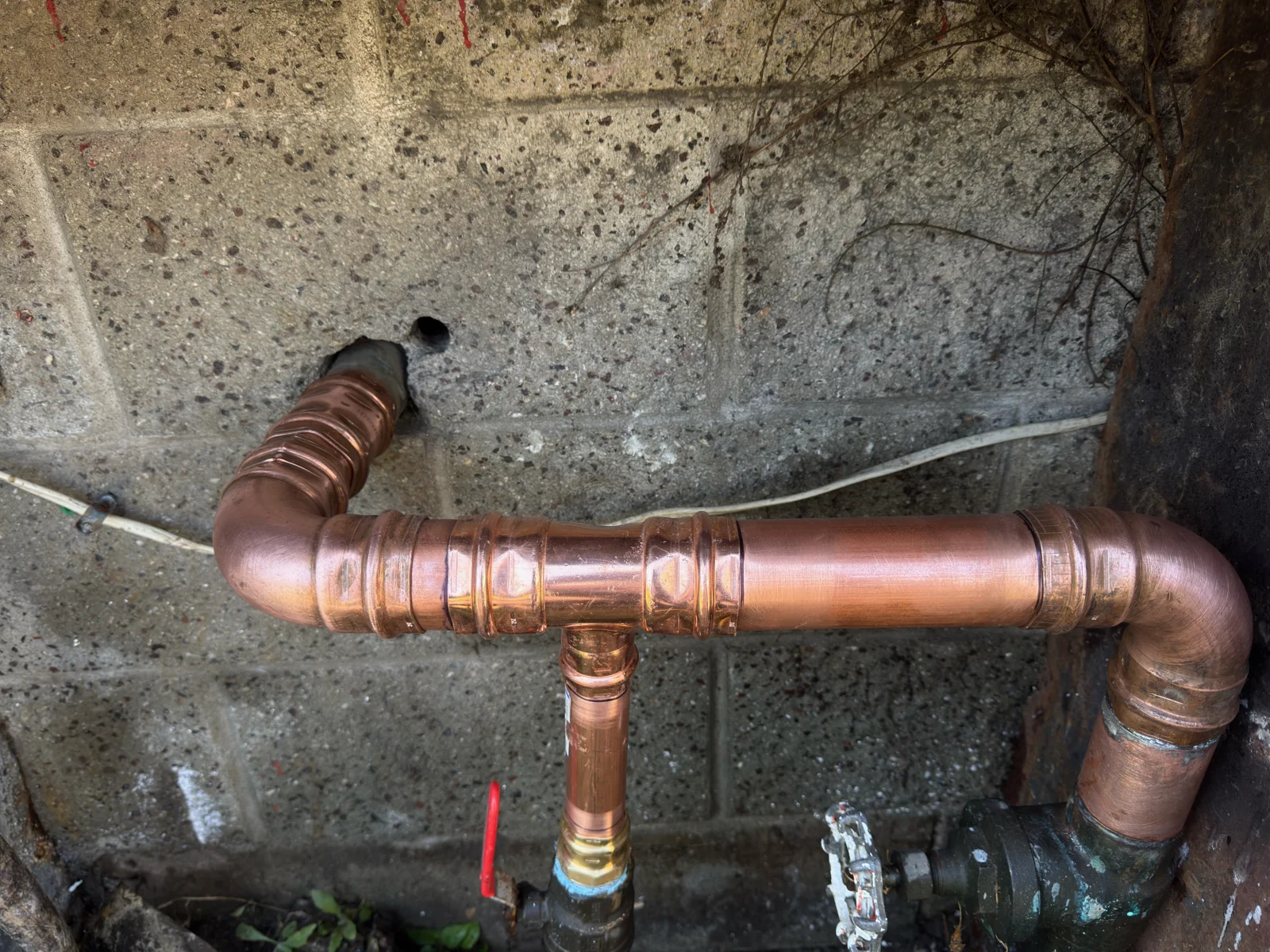 Copper supply connections from a supplied project